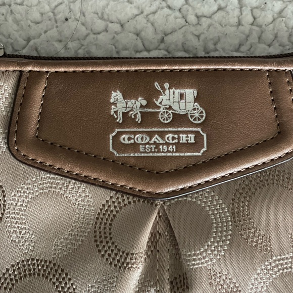 Authentic Coach Logo Wristlet - Brown/Tan Colour - Picture 3 of 8
